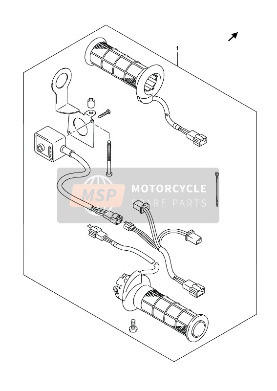 Suzuki UH125A BURGMAN 2014 Grip Heater (Optional) for a 2014 Suzuki UH125A BURGMAN